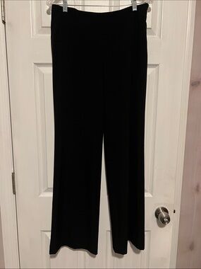 Black Wide Leg Women's Pants - Classic Pull-On Style